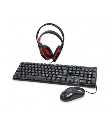 Набор Gamer Cyberpunk CP-009 (Клавиатура+Мышь+Наушники+Коврик), Box