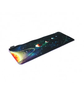 Коврик 300*800 для мыши 'Solar system in star dust' тканевый с боковой прошивкой, толщина 3 мм, RGB подсветка , питание USB 1,8 