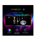 Коврик 300*800 для мыши 'Planets scales' тканевый с боковой прошивкой, толщина 3 мм, RGB подсветка , питание USB 1,8 м, Color Bo