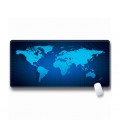 Коврик 300*700 тканевой Карта мира с боковой прошивкой, толщина 2 мм, цвет Black-blue, Пакет