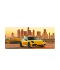 Коврик 300*800 тканевой Porsche 911 с боковой прошивкой, толщина 3 мм, Yellow, Пакет
