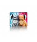 Коврик 250*300 тканевой Cats in headphones, с боковой прошивкой, толщина 2 мм