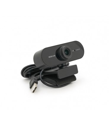 Вебкамера с гарнитурой A03, 1080p, пласт. корпус, Black, Q100