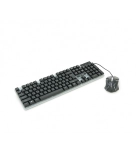 Комплект проводной KB+Mouse XSTRIKE X-1014, USB, RGB подсветка, (Eng/Укр/Pyc), Black/White, Box