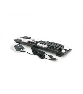 Комплект проводной KB+Mouse XSTRIKE X-1011, USB, RGB подсветка, (Eng/Укр/Pyc), Black/White, Box