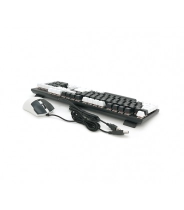 Комплект проводной KB+Mouse XSTRIKE X-1011, USB, RGB подсветка, (Eng/Укр/Pyc), Black/White, Box