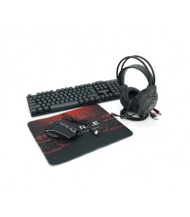 Набор 4 в 1 XSTRIKE XS-2030, Наушники+ клавиатура+ мышка+ коврик, Black, Box