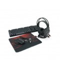 Набор 4 в 1 XSTRIKE XS-2030, Наушники+ клавиатура+ мышка+ коврик, Black, Box