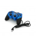 Геймпад проводной для ПК USB-908 USB 2.0 Double Shock (Blue), Blister