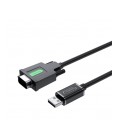 Кабель VEGGIEG V-U401, USB/RS232, PL2303 Chipset, Gray, длина 1.5м, Box