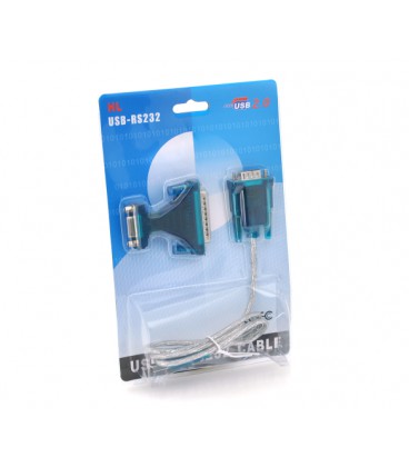 Кабель USB to RS-232 с переходником RS-232 (9 pin) &gt, (25Pin), Blister