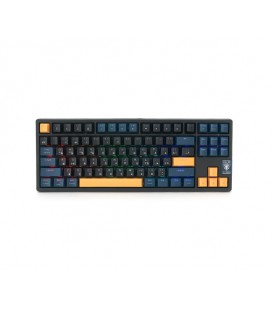 Клавиатура механическая USB JEDEL KL-102, длина кабеля 170см, RGB подстветка, (Eng/Укр/Рус), (385х160х50 мм), Black/Blue, 88к, Q