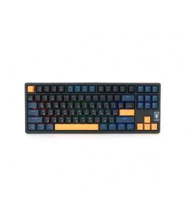 Клавиатура механическая USB JEDEL KL-102, длина кабеля 170см, RGB подстветка, (Eng/Укр/Рус), (385х160х50 мм), Black/Blue, 88к, Q