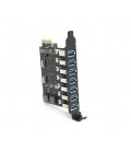 Контроллер PCI-Е&gt,USB 3.0, 7 портов, 5Gbps, BOX