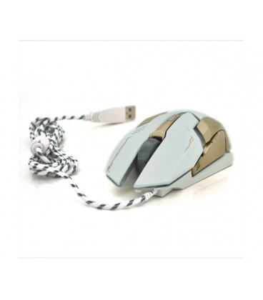 Мышь проводная iMICE V6, 6 кнопок, 800/1200/2400/3600 DPI, Led Lighting, 1,3м, Win7/8/10 Mac OS, white, COLOR BOX, Q40