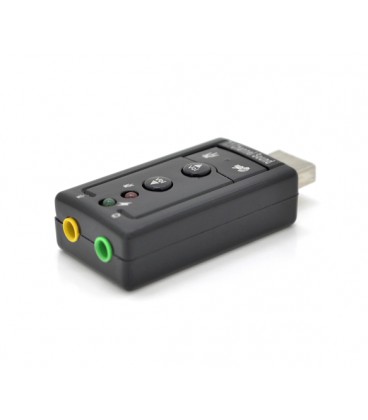 Контроллер USB-sound card (7.1) 3D sound (Windows 7 ready), OEM