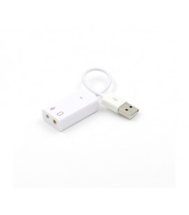 Контроллер USB-sound card (5.1) 3D sound (Windows 7 ready), White, OEM