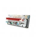 Плата PCE164P-N09 (V008S-Plus) Riser PCI-EX, x1&gt,x16, USB 3.0, DC12V(Molex&PCI-E/6pin), SATA/15pin, конденсаторы 270, VER008S,