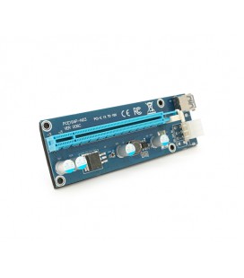 Плата PCE164P-N03 (VER006C) Riser PCI-EX, x1&gt,x16, USB 3.0, DC12V(PCI-E/6pin), конденсаторы 270, VER006C,Пакет