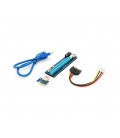 Riser PCI-EX, x1&gt,x16, 4-pin MOLEX, SATA&gt,4Pin, USB 3.0 AM-AM 0,6 м (синий), конденсаторы PS 100 16V, Пакет