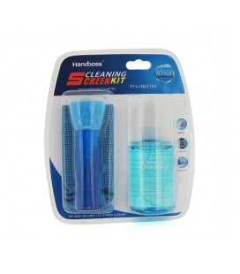 Набор для чистки экрана 3 в 1: спрей, щетка, салфетка из микрофибры Handboss, Q40