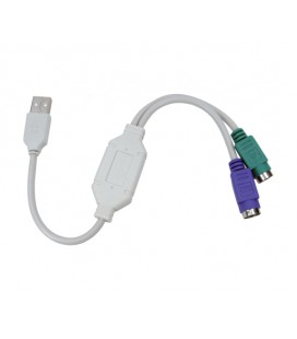 Переходник USB AM/2*PS2, OEM Q25