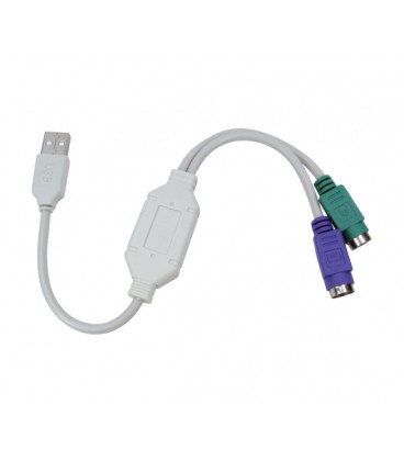 Переходник USB AM/2*PS2, OEM Q25