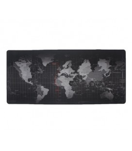 Коврик 400*900 тканевой Карта мира с боковой прошивкой, толщина 3 мм, цвет Black, Box