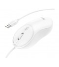 Мышь проводная HOCO GM13W, 1000DPI, White, Box