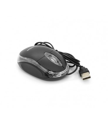 Мышь USB Merlion MS-Zero, длина кабеля 115см, 2 кнопки+scroll, (98х60х36 мм), Black, Q200