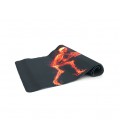 Коврик 400*800 тканевой 'Fire musician' с боковой прошивкой, толщина 3 мм, цвет Black-red, Пакет