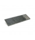 Клавиатура беспроводная B033, раскладная, 64 клавиши, Touchpad, (Eng / Pyc), 2.4G, Gray, 300x98mm, Box