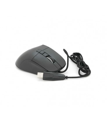 Мышь проводная XSTRIKE XS-102, 1200/1800/2400/3600DPI, кабель 1,5м, Black, Box