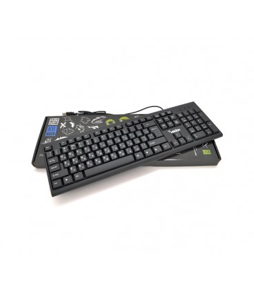 Клавиатура USB Merlion KB-888, длина кабеля 135см, (Eng/Укр/Рус), (460х158х33 мм) Black, 104к, Q20