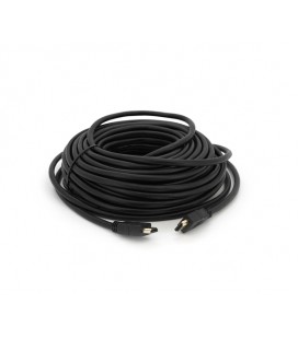 Кабель HDMI-HDMI HIGH SPEED 20m, v1.4, OD-7.5mm, круглый Black, коннектор Black, (Пакет) Q30