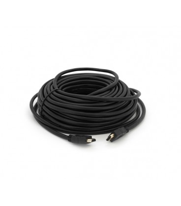 Кабель HDMI-HDMI HIGH SPEED 20m, v1.4, OD-7.5mm, круглый Black, коннектор Black, (Пакет) Q30