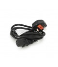 Кабель питания UK 1.5m, 0.5mm, PC-184/2 CPCS-C13 3 pin (китайский разъем), Black, OEM