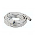 Кабель Merlion VGA 15m, male to male (папа-папа), 2 феррита, White, кулёк, Q25