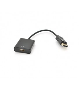 Конвертер Display Port (папа) на HDMI(мама) 30cm, Black, 1080p, Пакет