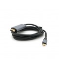 Кабель HDMI (папа) - Type-C (папа), 4K, 60HZ, Chip:2172U, 1.8m, Black
