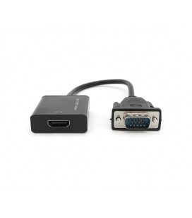 Конвертер VGA to HDTV Adapter + Audio + USB-Micro, Black, Full HD 1080P