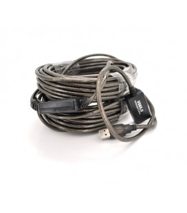 Активный удлинитель USB 2.0 AM/AF, 20m, прозрачный с чипом Q50