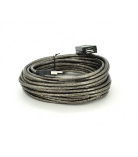 Активный удлинитель USB 2.0 AM/AF, 10m, прозрачный с чипом Q50