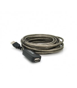 Активный удлинитель USB 2.0 AM/AF, 5,0m, прозрачный с чипом Q50