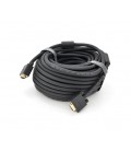 Кабель VEGGIEG VG-30 VGA 3+6, 30m, male to male (папа-папа), OD-8.0mm, 2 феррита, круглый Black, коннектор Gold, Box
