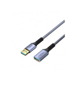 Кабель VEGGIEG V-U348, AM/AF , USB3.0, Gray, длина 2м, Box