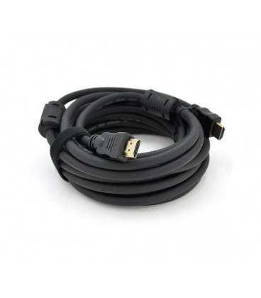 Кабель Ritar Premium PL-HD348 HDMI-HDMI Ultra HD 4K, 1080P, 20.0m, v1,4, OD-8.0mm, с фильтром, круглый Black, коннектор Gold, Bo