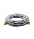 Кабель Merlion HDMI-HDMI V-Link High Speed 20.0m, v2,0, OD-8.2mm, круглый Grey, коннектор Grey/Yellow, (Пакет), Q16
