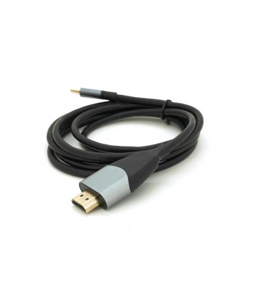 Кабель HDMI (папа) - Type-C (папа), 4K, 30HZ, Chip:AG9310, 1.8m, Black
