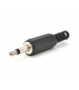 Разъем 3,5 моно под кабель под пайку (пластмасса), Q250